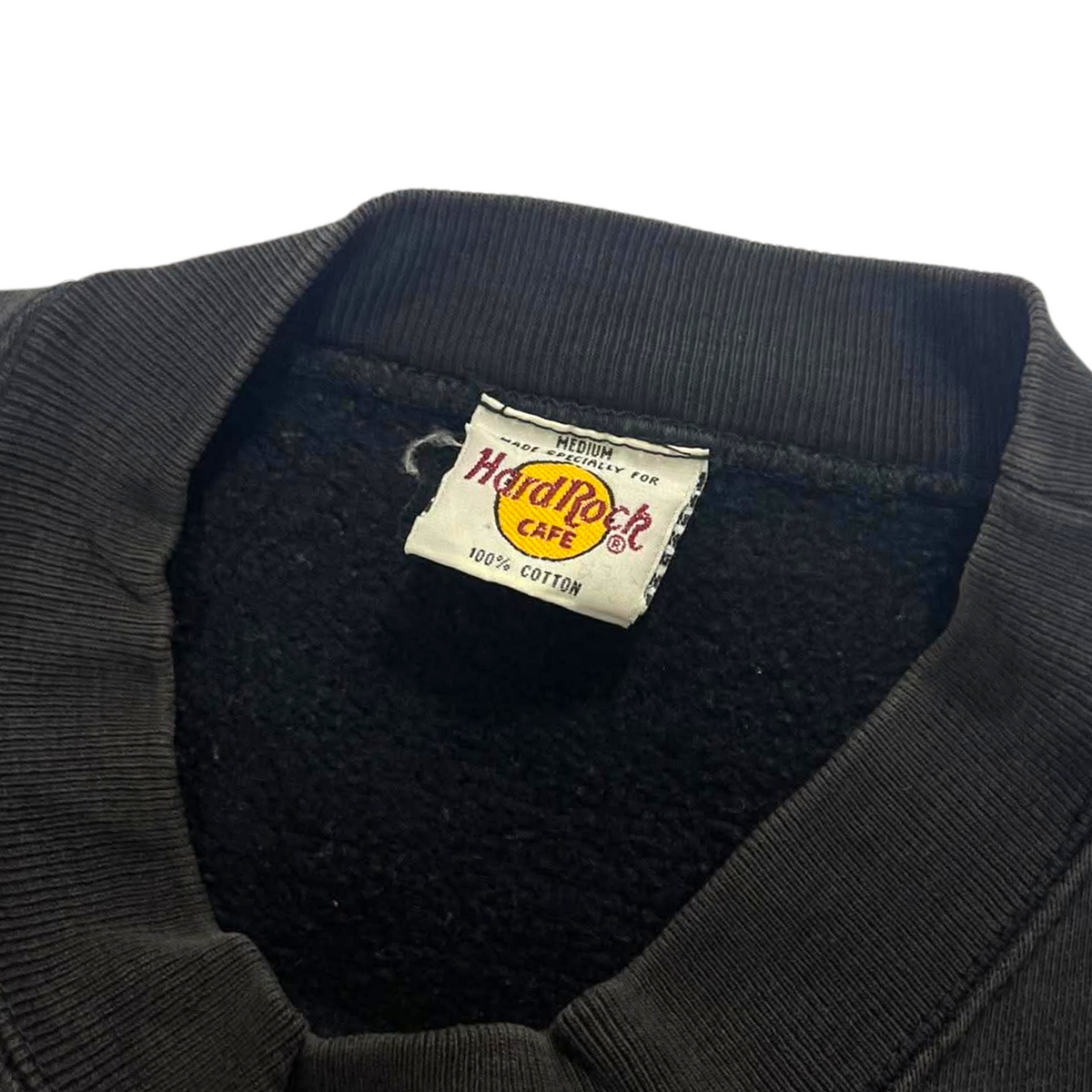 VINTAGE EMBROIDERED HARD ROCK BEIJING BLACK CREWNECK (M)