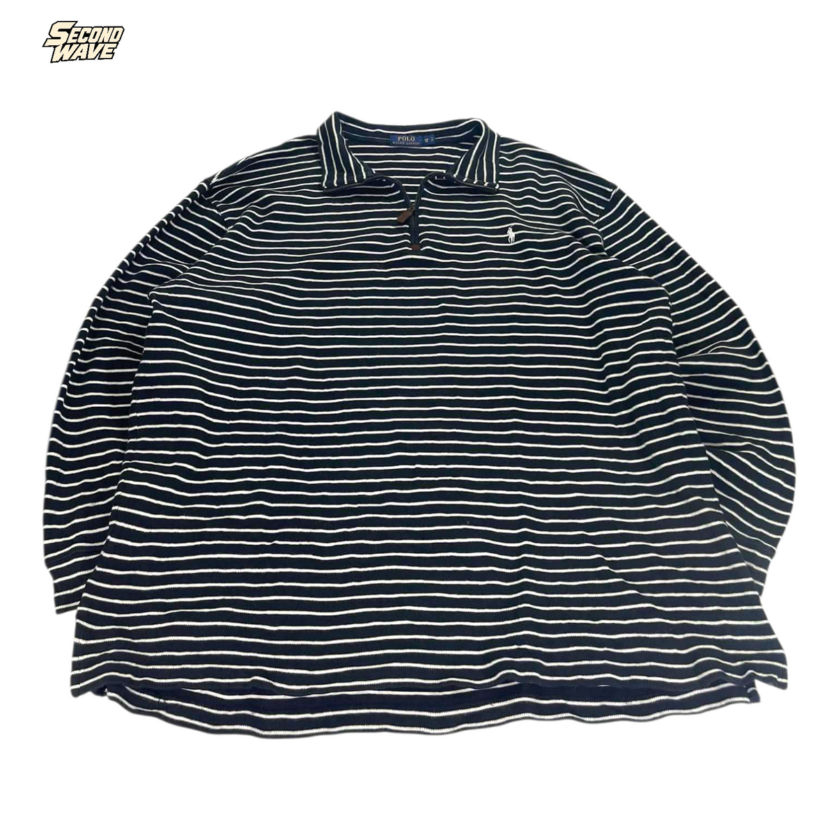POLO RALPH LAUREN STRIPED QUARTER ZIP (2XL)