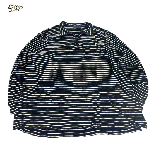 POLO RALPH LAUREN STRIPED QUARTER ZIP (2XL)