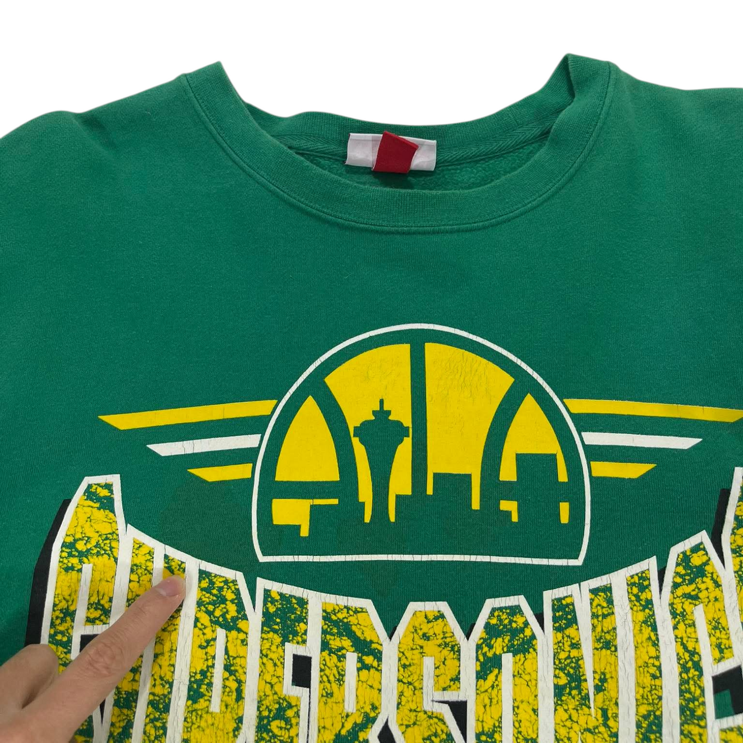 SEATTLE SUPERSONICS GREEN CREWNECK SWEATSHIRT (XXL)