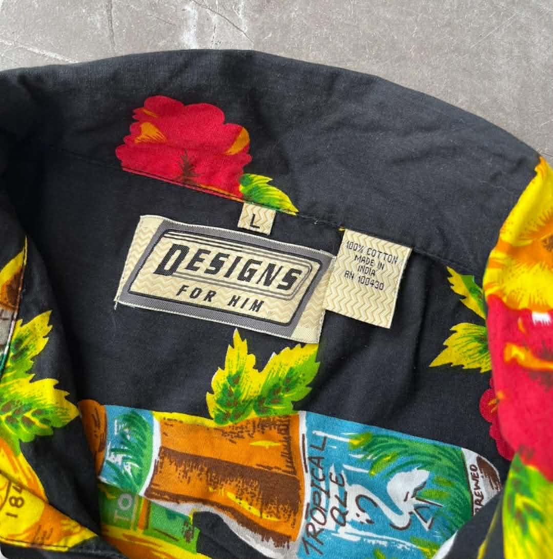 VINTAGE BEER BUTTON UP SHIRT (L-XL)