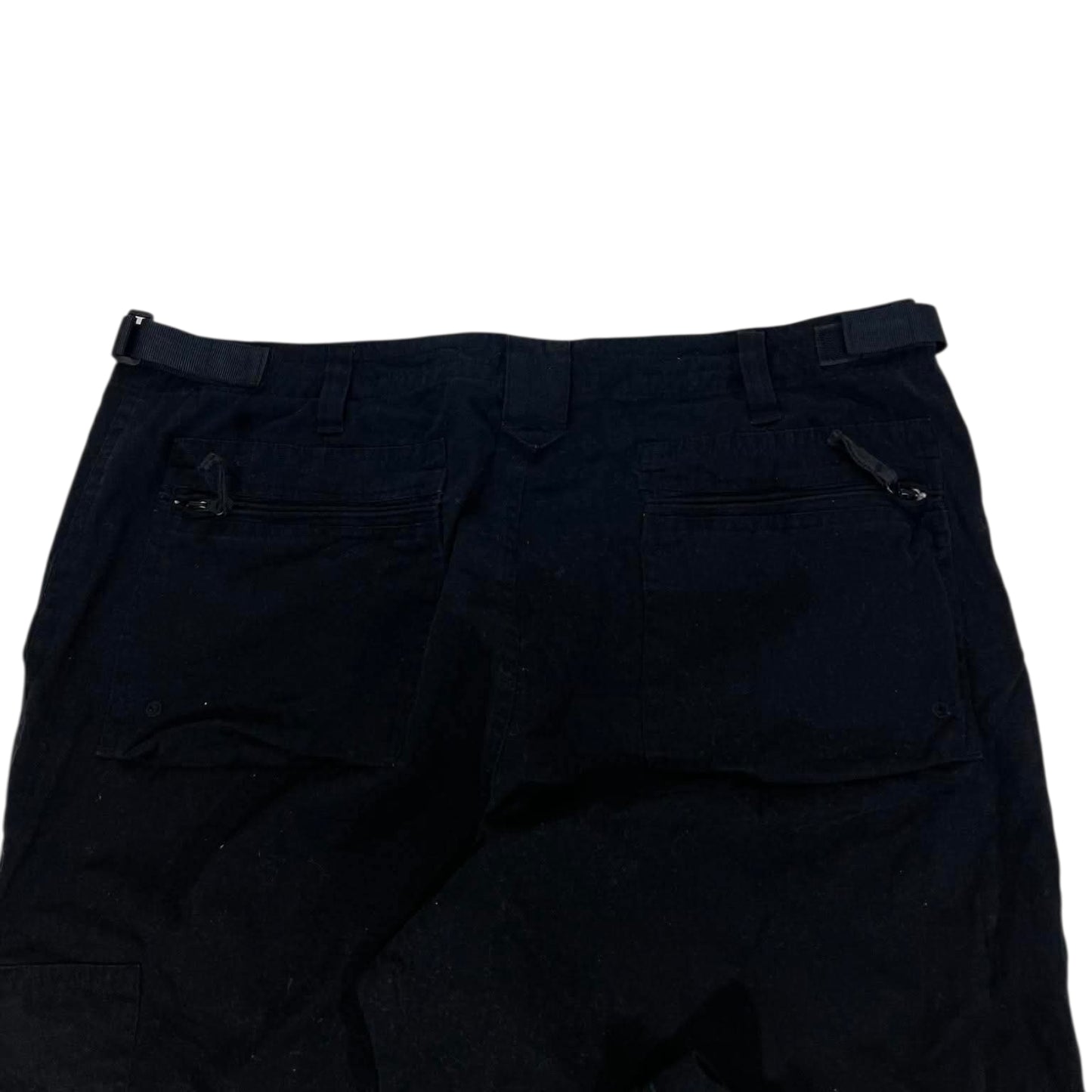 VINTAGE MATCH BLACK BAGGY CARGO PANTS (38)