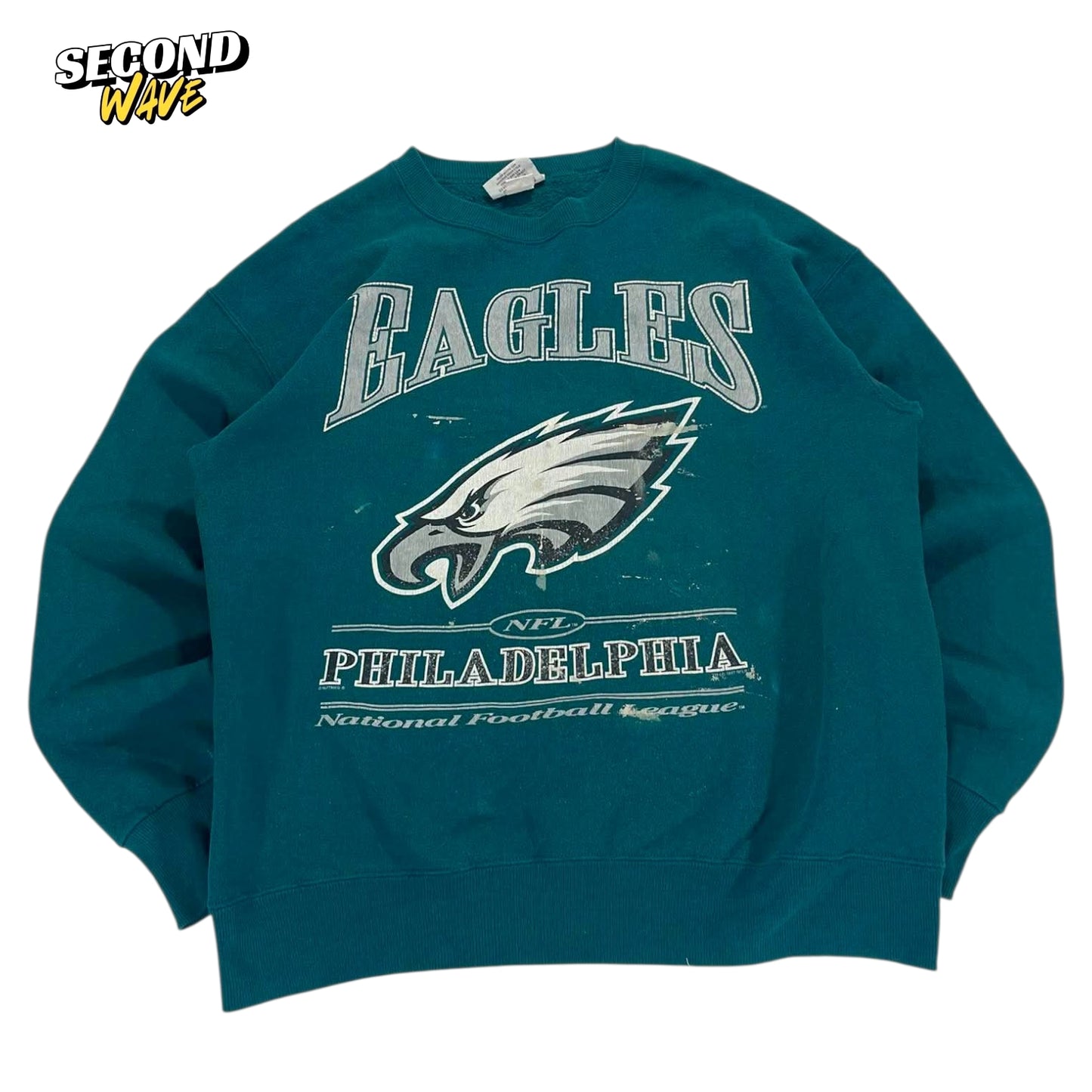 LEE SPORT PHILADELPHIA EAGLES GREEN CREWNECK (L)