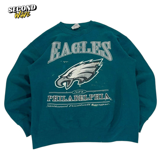 LEE SPORT PHILADELPHIA EAGLES GREEN CREWNECK (L)