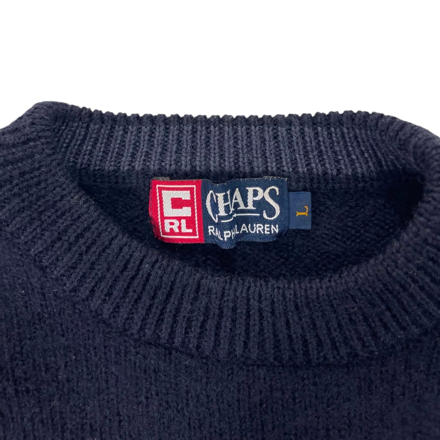 90S CHAPS RALPH LAUREN FLAG SWEATER (M)