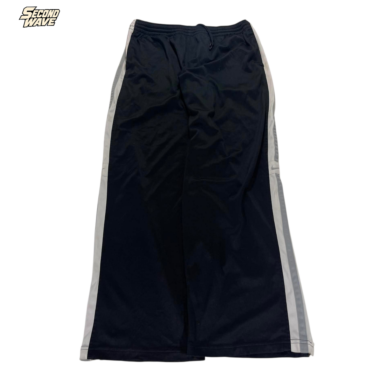 Y2K NIKE BLACK & GREY TRACK PANTS ² (L)