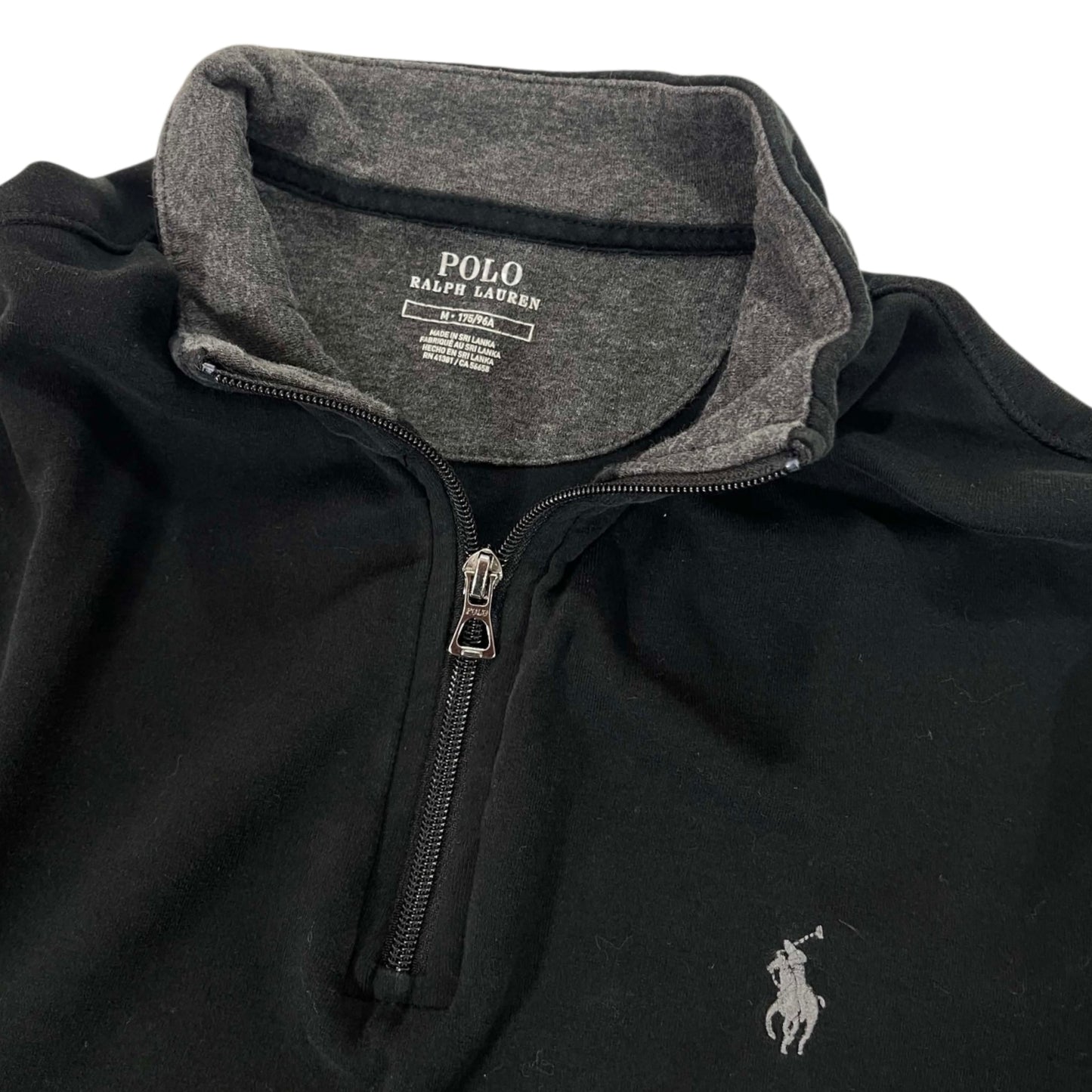 POLO RALPH LAUREN BLACK QUARTER ZIP (M-L)