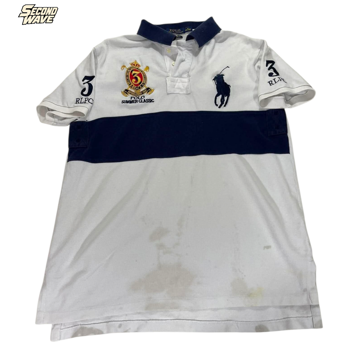 RALPH LAUREN WHITE POLO SHIRT (M)