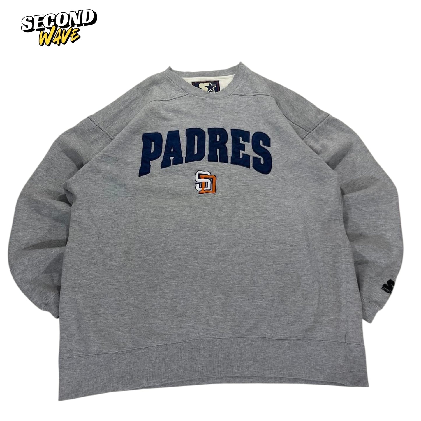 VINTAGE STARTER SAN DIEGO PADRES GREY CREWNECK (L)