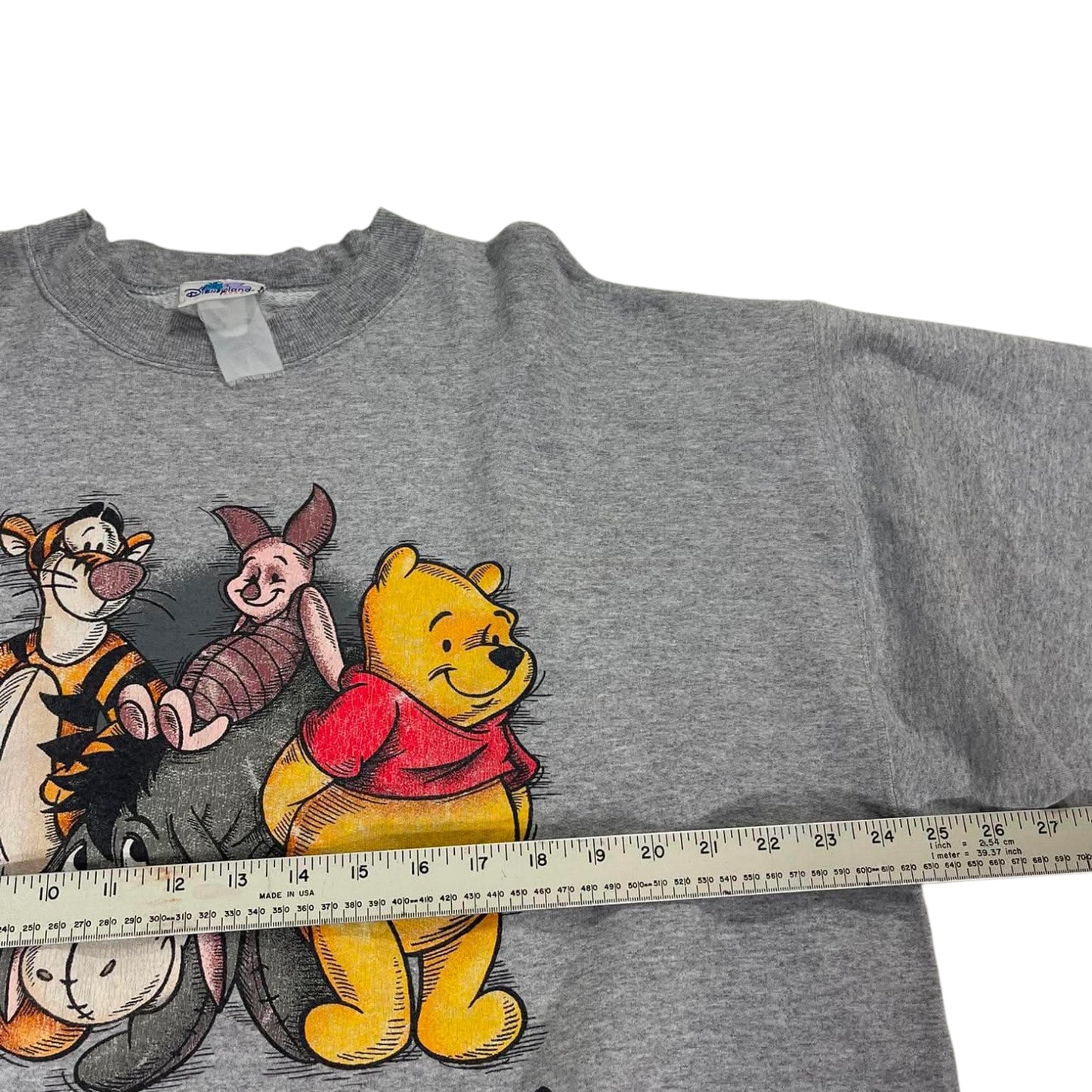 VINTAGE POOH AND FRIENDS GREY CREWNECK (L)