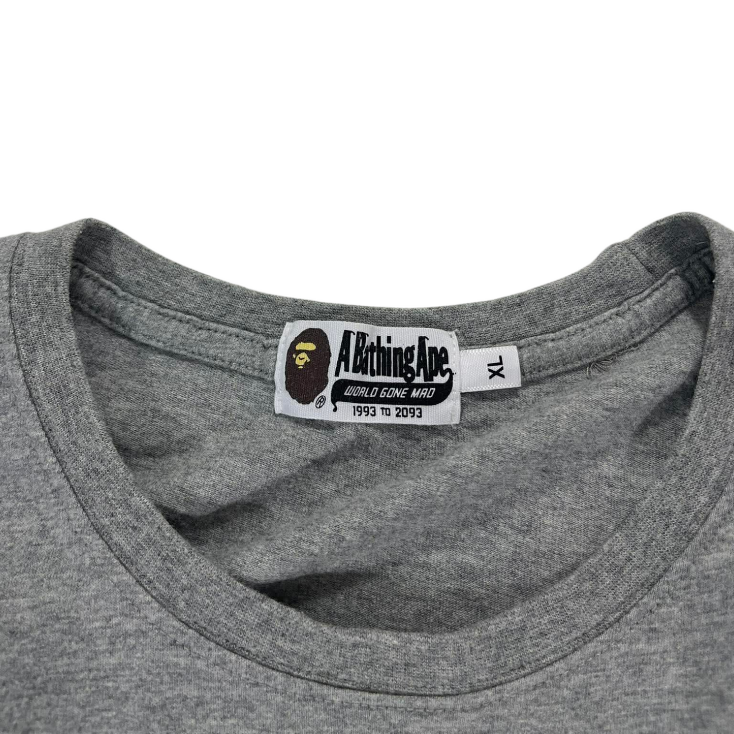 VINTAGE BAPE GREY SHARK TEE (M)