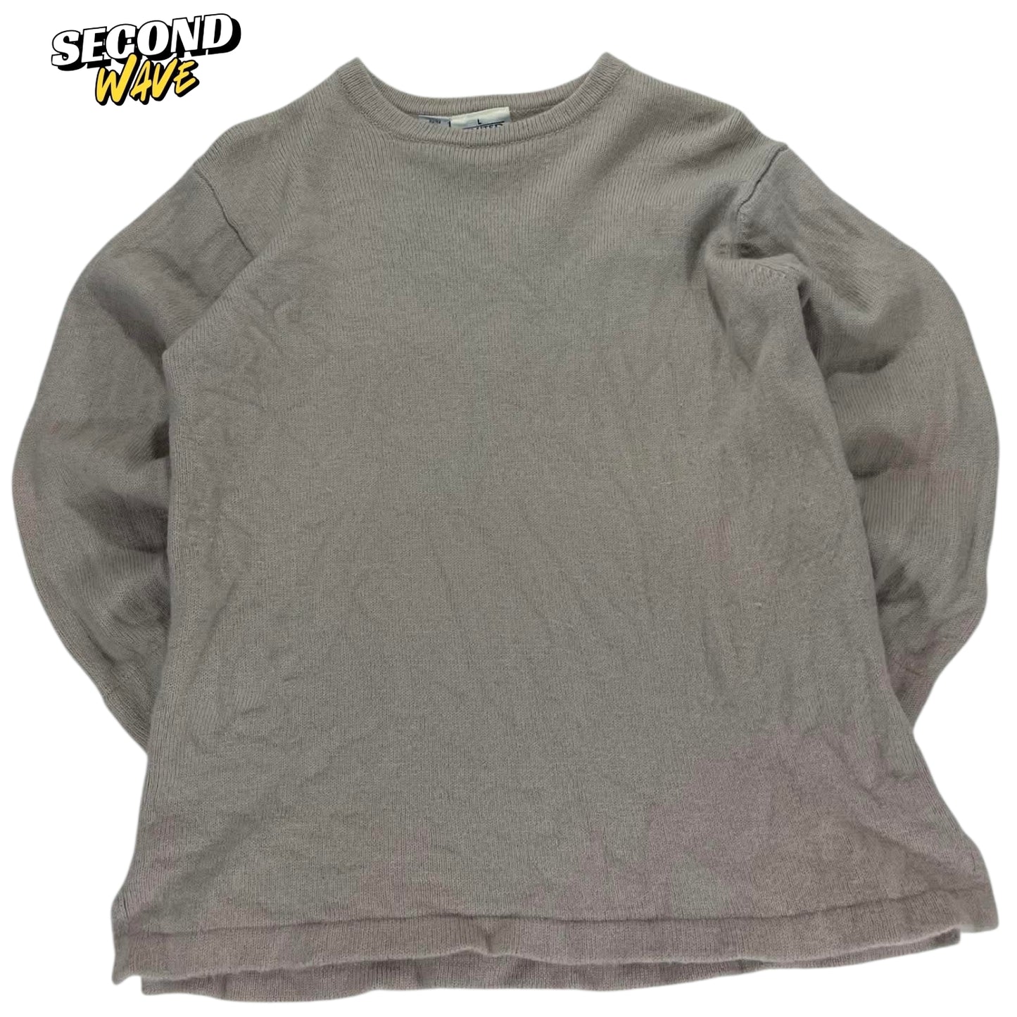 PURE NEW WOOL LEZIBUY GREY WOOL SWEATER (L)