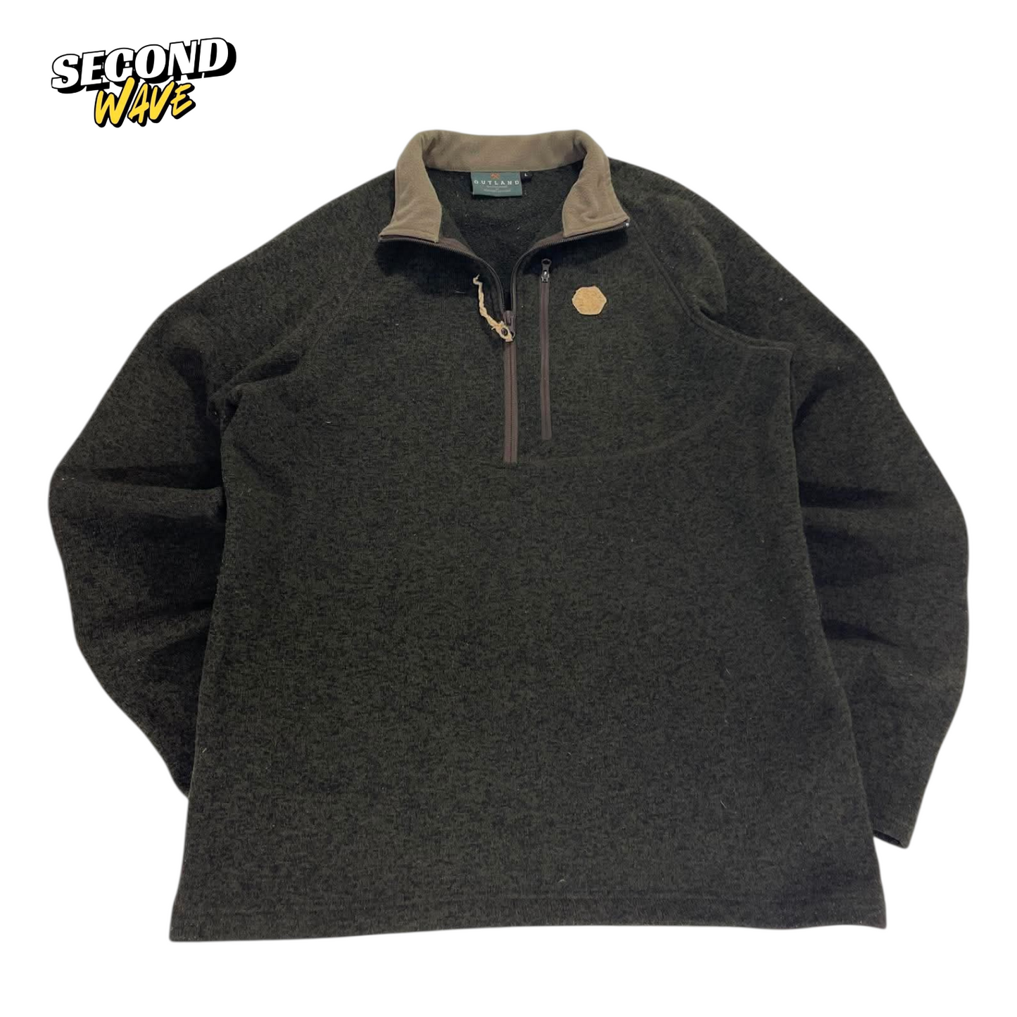 VINTAGE OUTLAND BROWN QUARTER ZIP (L)
