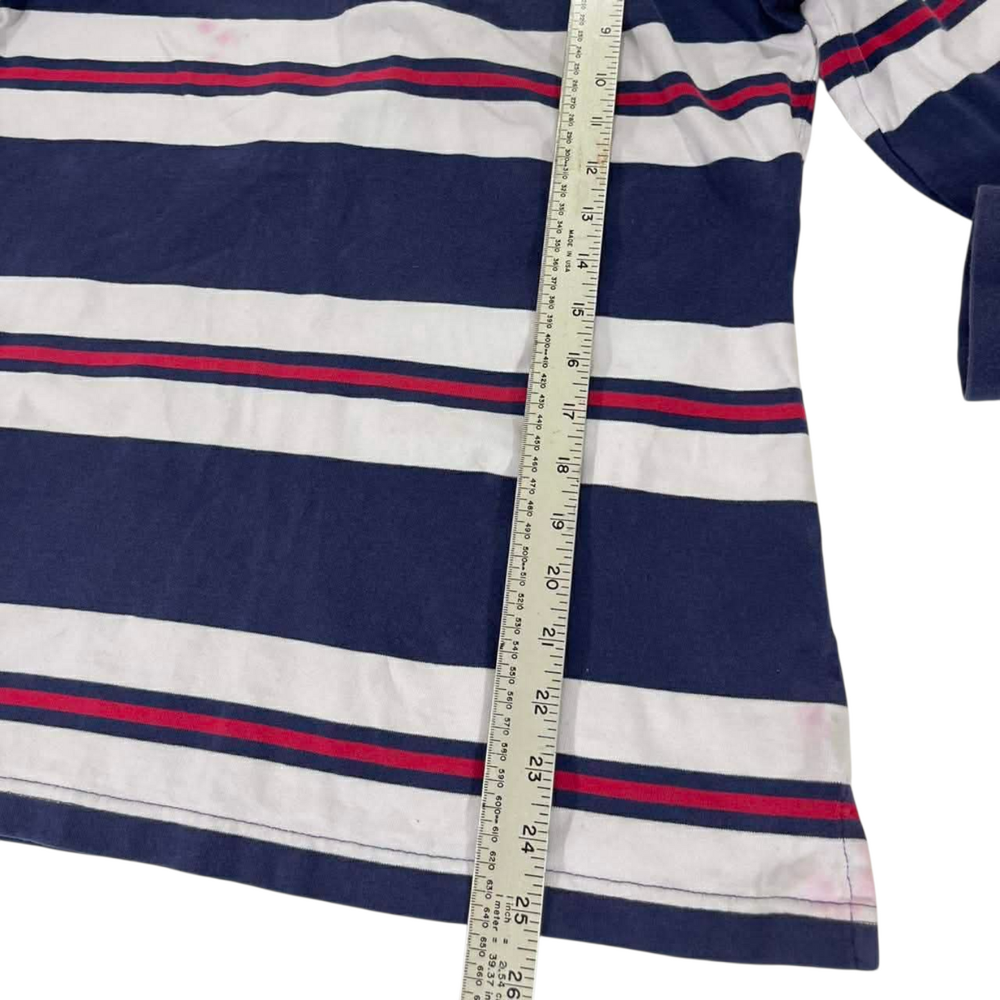 WRANGLER NAVY BLUE STRIPED QUARTER ZIP SWEATSHIRF (10)