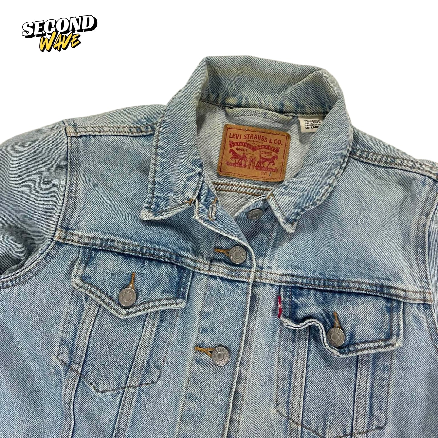 VINTAGE LEVI'S BLUE DENIM JACKET (M)