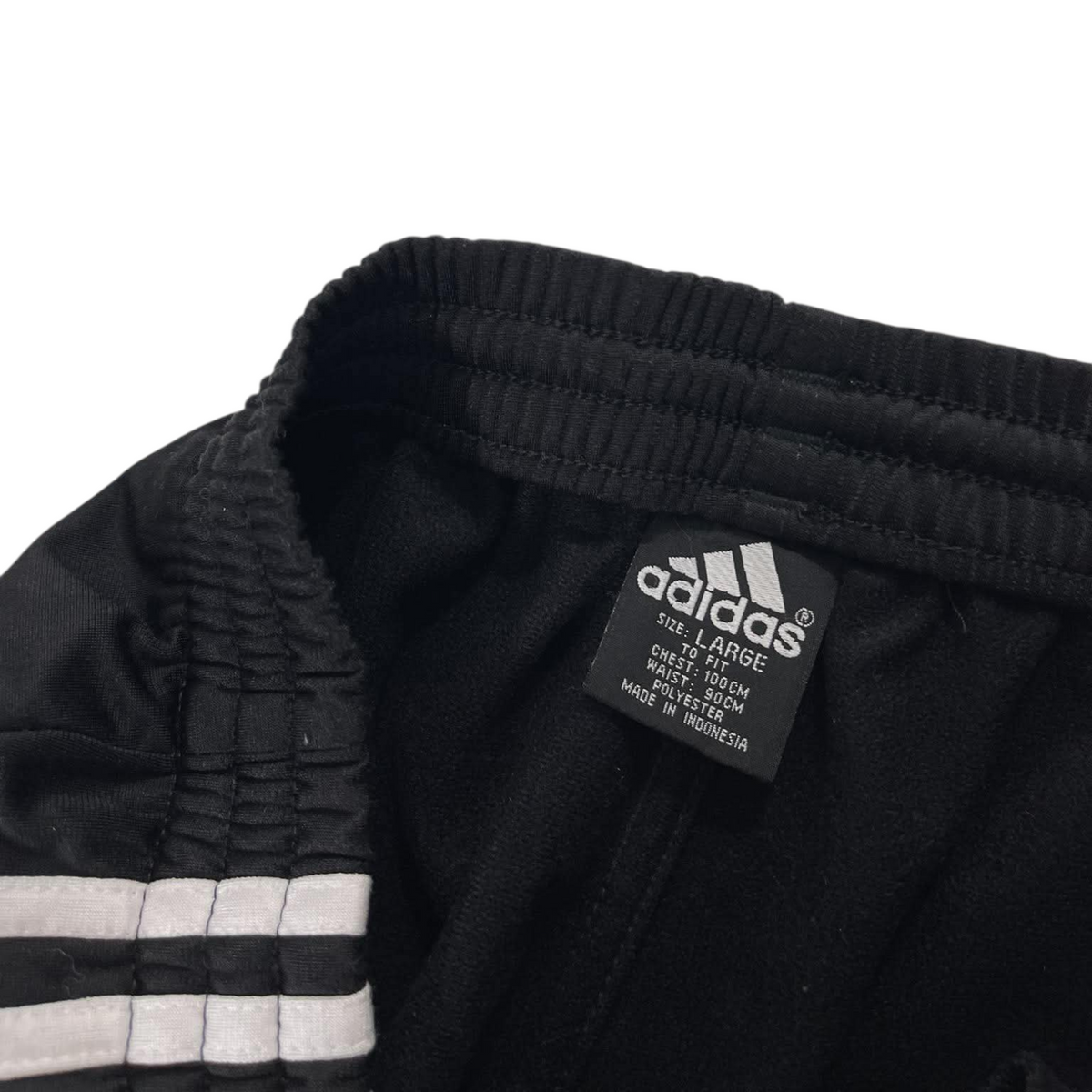 ADIDAS BLACK BUTTON TRACK PANTS⁴ (L)