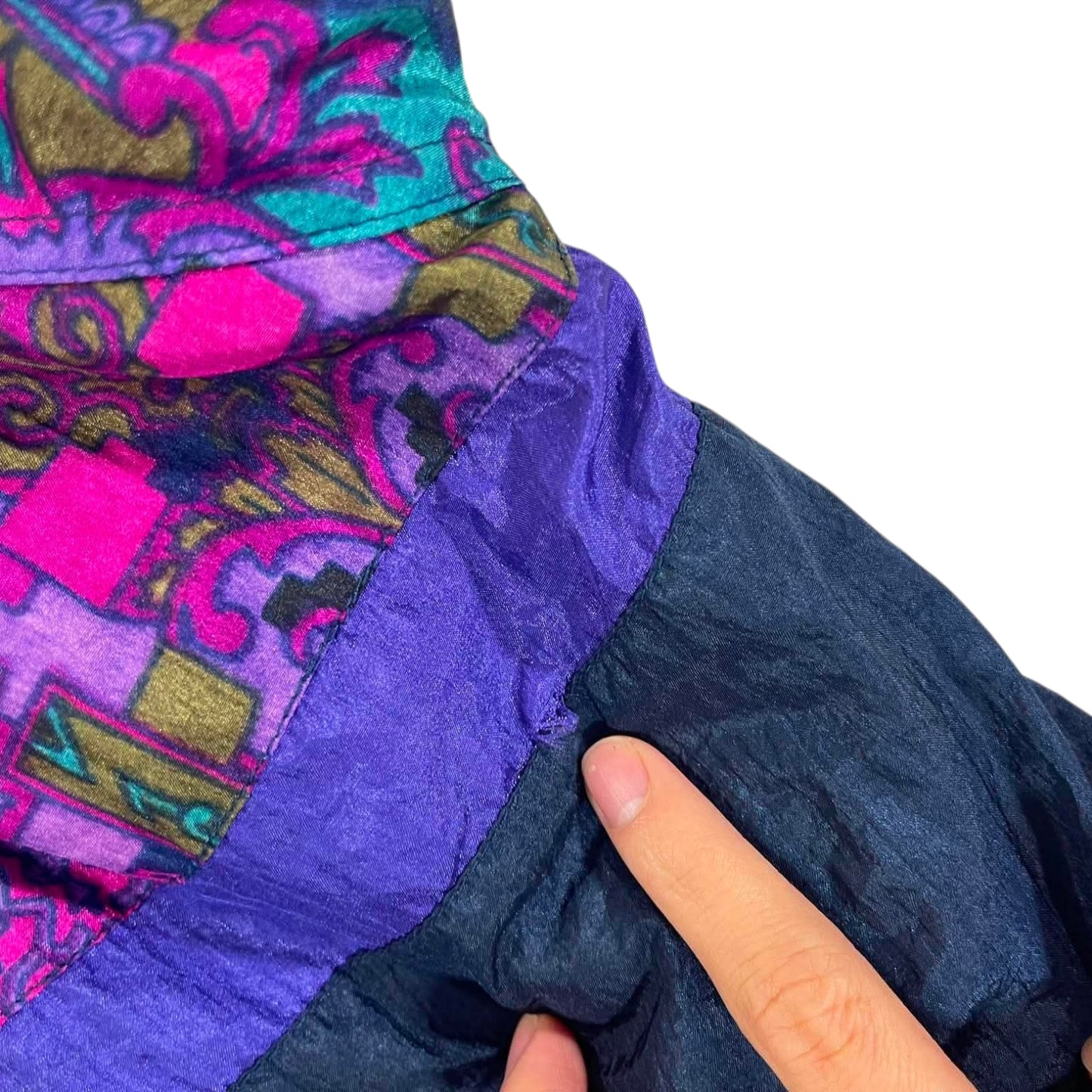 90S GOLD RUSH MULTICOLOURED WINDBREAKER (M-L)