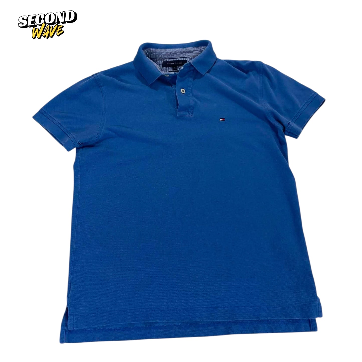 TOMMY HILFIGER BLUE POLO SHIRT (M)