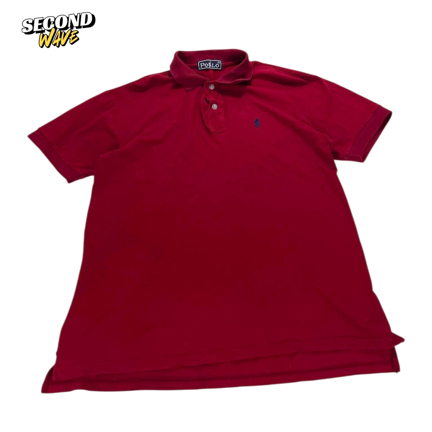 RALPH LAUREN RED POLO SHIRT (M)