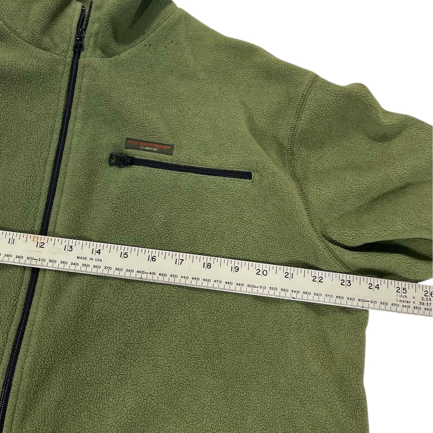 VINTAGE POLO SPORT GREEN FLEECE JACKET (M)