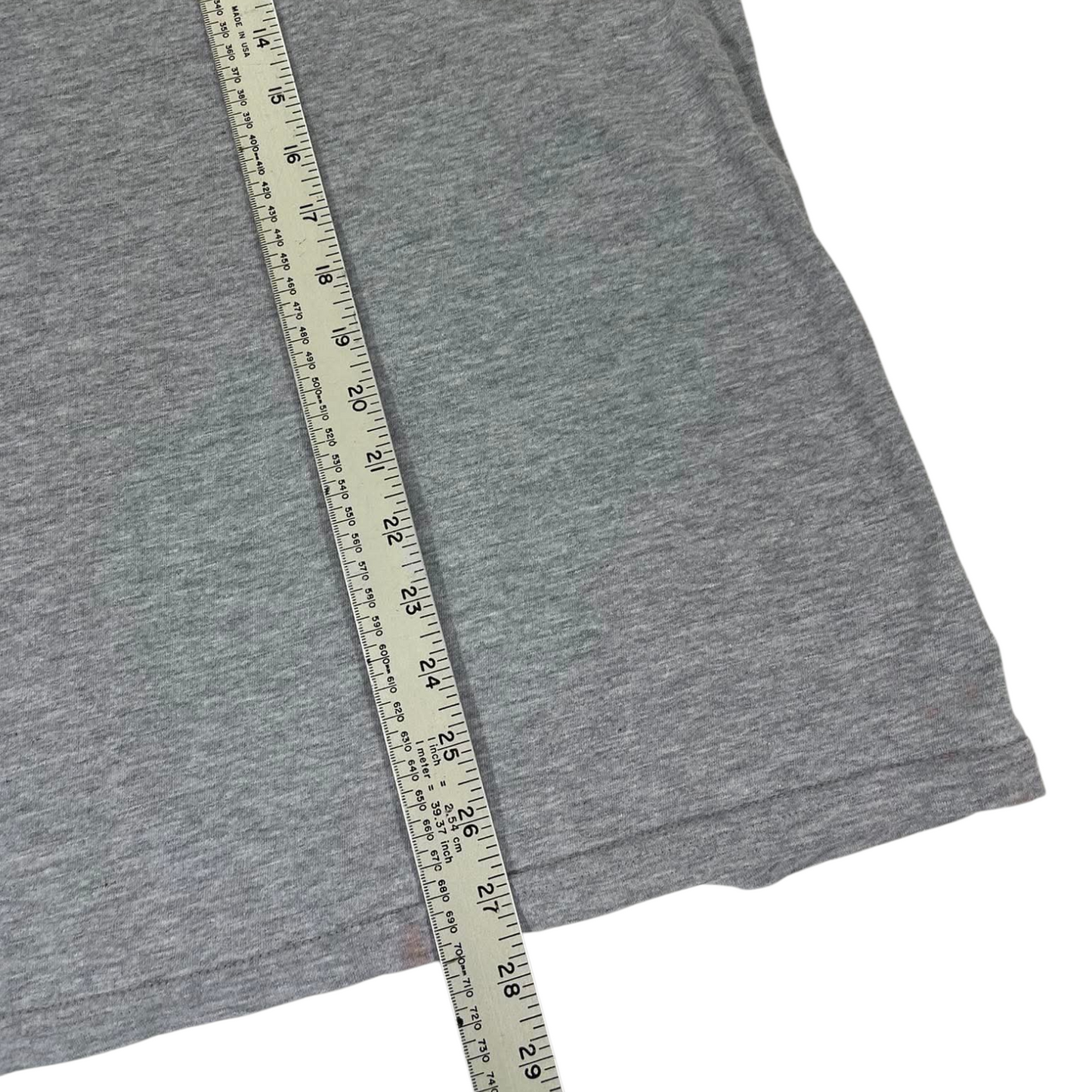 VINTAGE NIKE GREY COTTON T-SHIRT WITH EMBROIDERED LOGO (L)