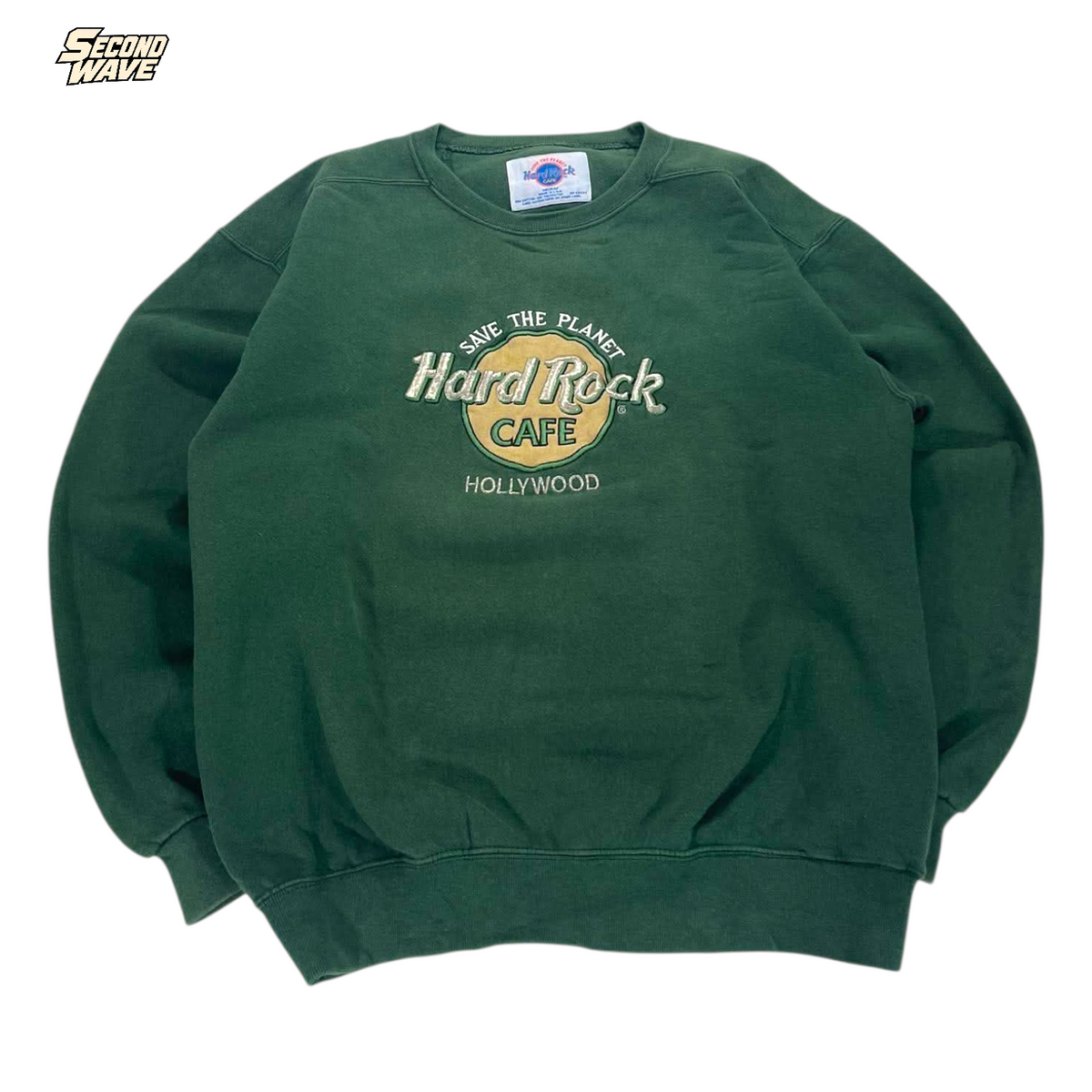 VINTAGE EMBROIDERED HARD ROCK CAFE HOLLYWOOD (M)