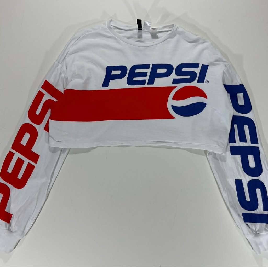 H&M PEPSI CROPPED LONG SLEEVED TOP (S)