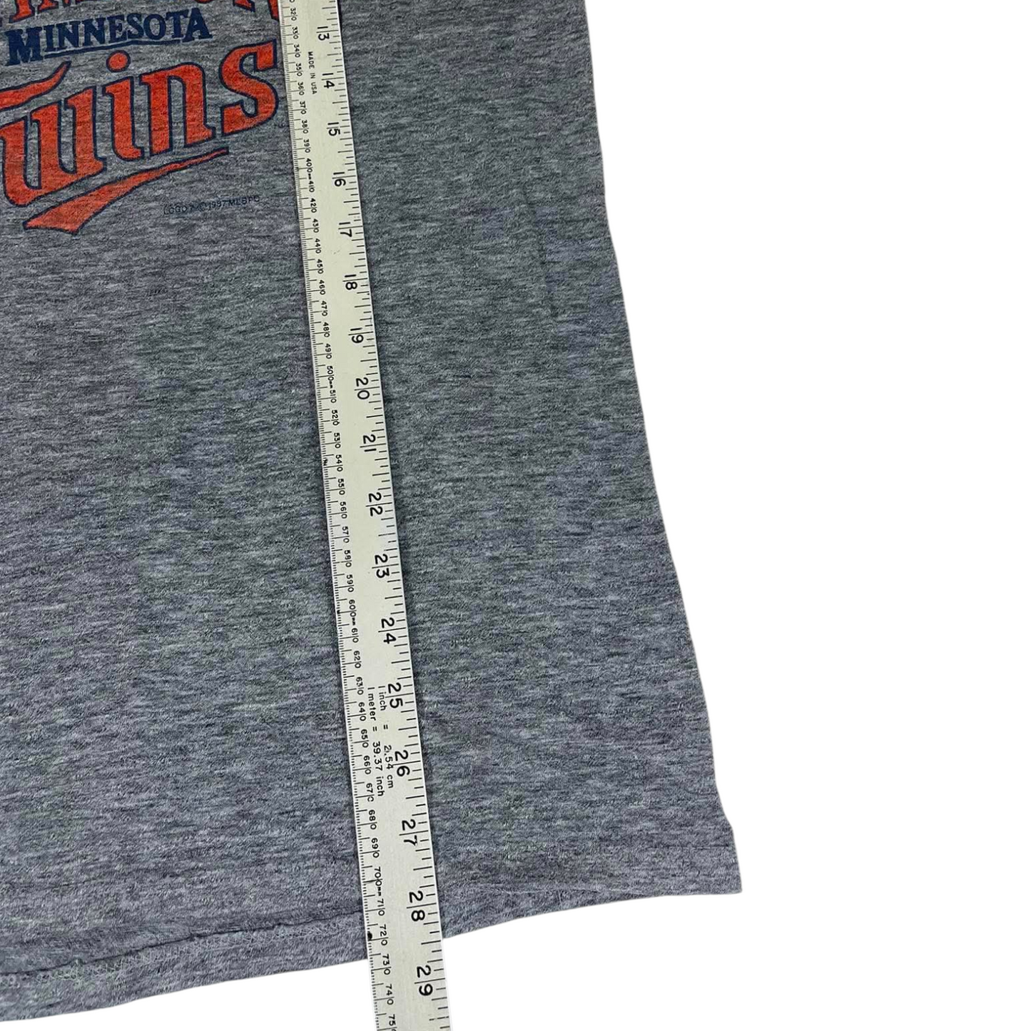 90S MINNESOTA TWINS WORLD SERIES CHAMPIONS GREY T-SHIRT (M)