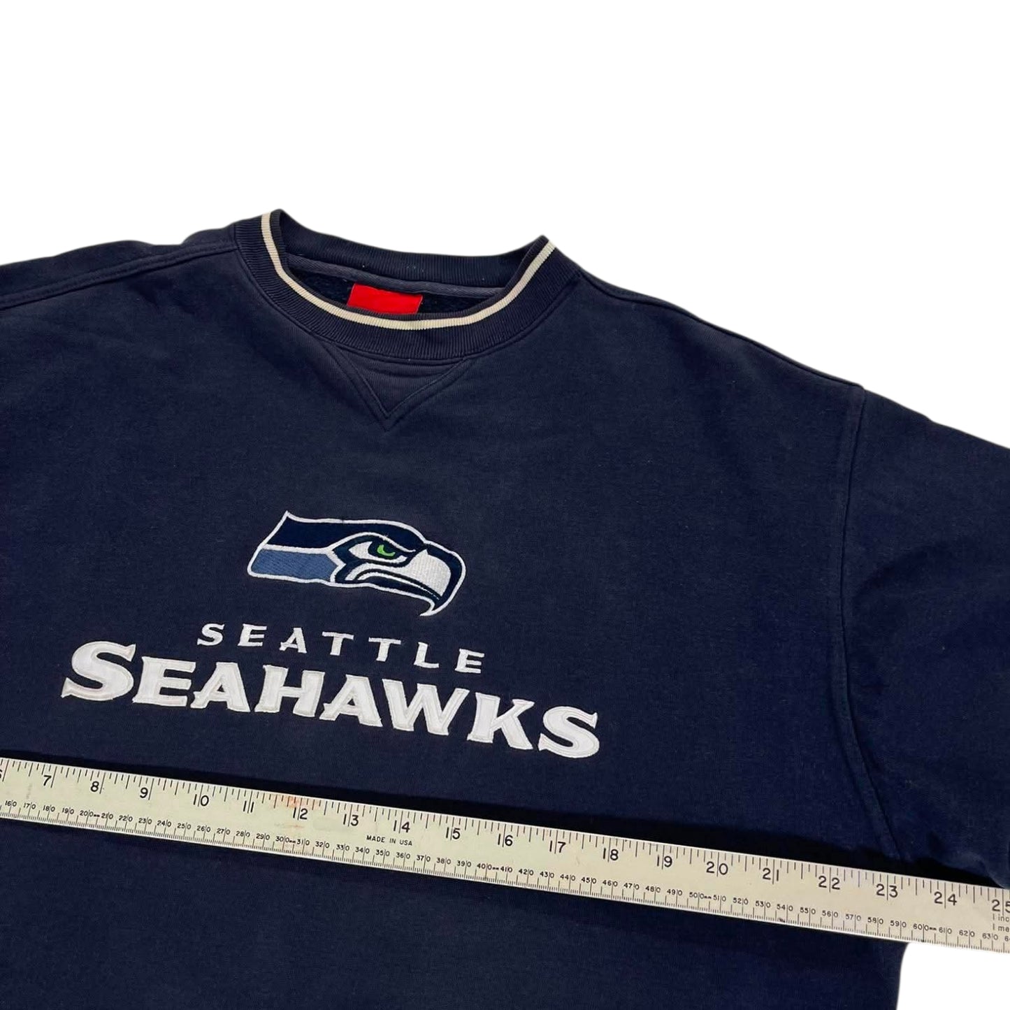 VINTAGE REEBOK NAVY SEATTLE SEAHAWKS CREWNECK (L)