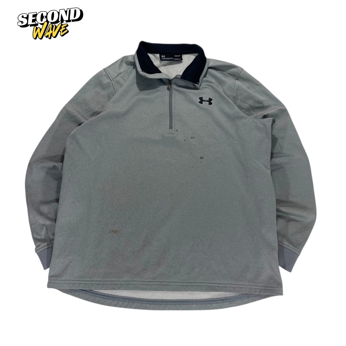 UNDER ARMOUR GRAY QUARTER ZIP PULLOVER (L)