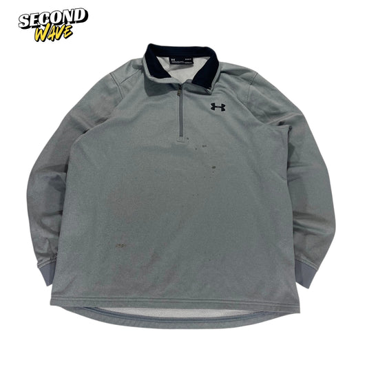UNDER ARMOUR GRAY QUARTER ZIP PULLOVER (L)