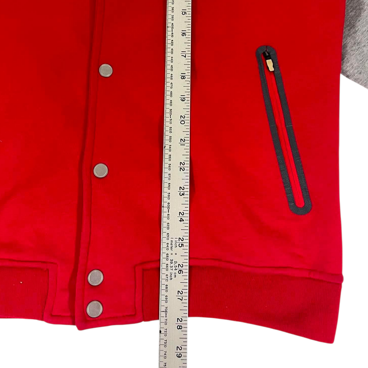 VINTAGE ADIDAS RED VARSITY JACKET (L)