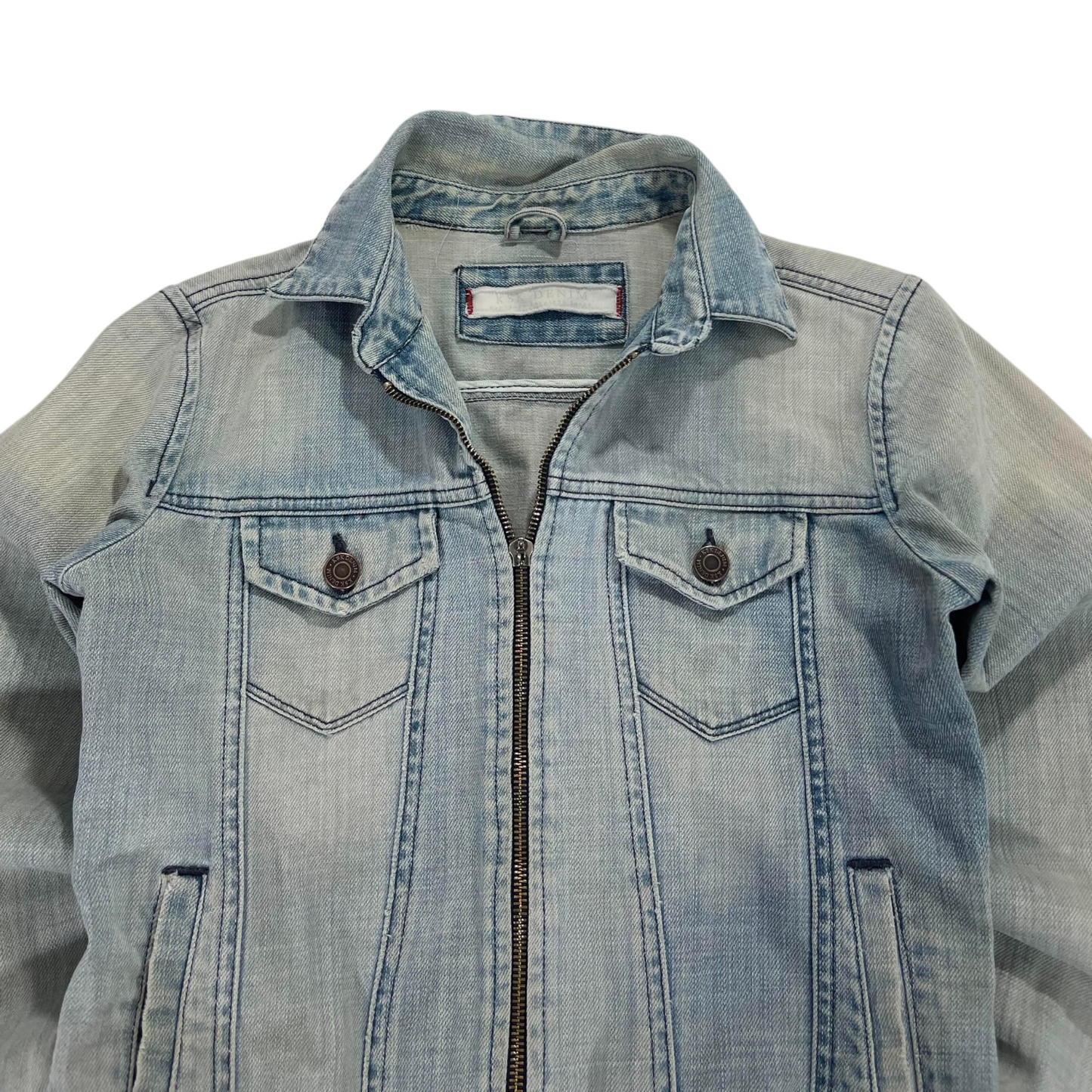 TRASHED HSK BLUE DENIM JACKET (XS)