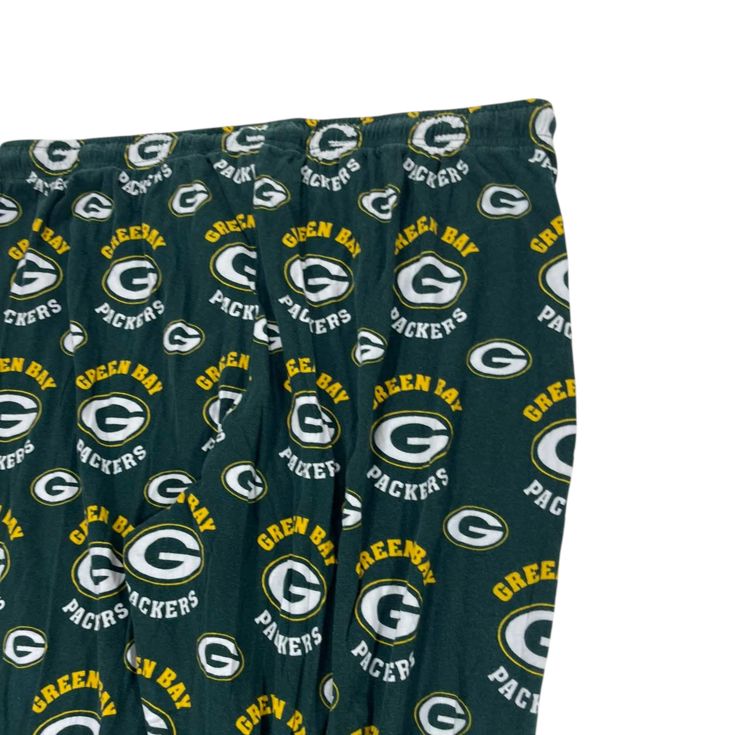 VINTAGE NFL GREEN BAY PACKERS GREEN PYJAMA BOTTOMS (XL)