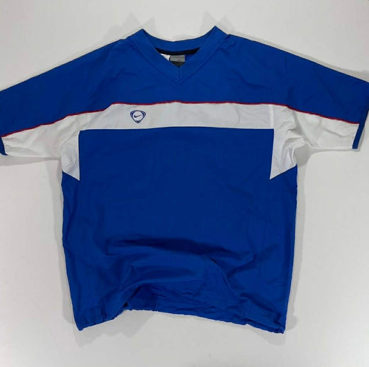 VINTAGE NIKE BLUE & WHITE VINTAGE 90s FOOTBALL SHIRT (L)