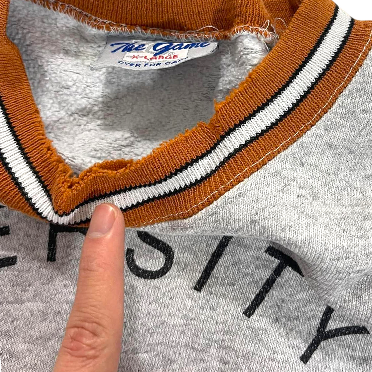 90S TEXAS GRAY CREWNECK (BEST FIT LARGE)