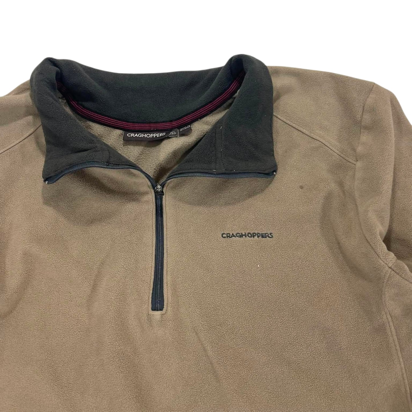 CRAGHOPPERS BROWN QUARTER ZIP FLEECE (L)