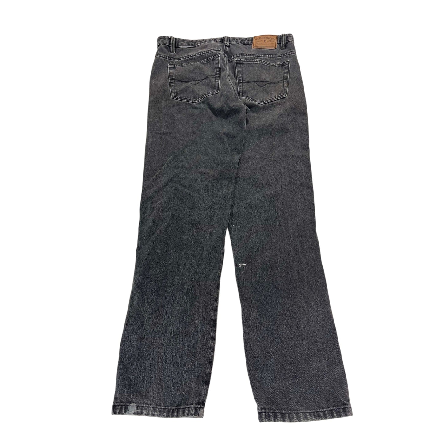 VINTAGE TRASHED STRONGMAN BLACK JEANS (34")