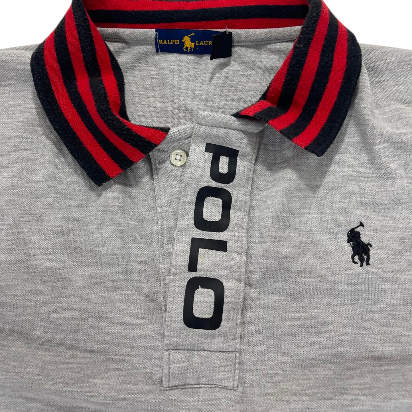 BL POLO RALPH LAUREN GRAY POLO SHIRT (M-L)