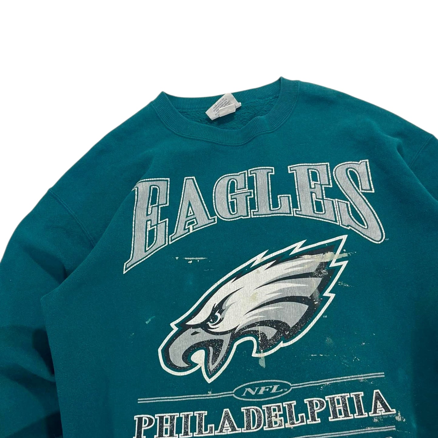 LEE SPORT PHILADELPHIA EAGLES GREEN CREWNECK (L)