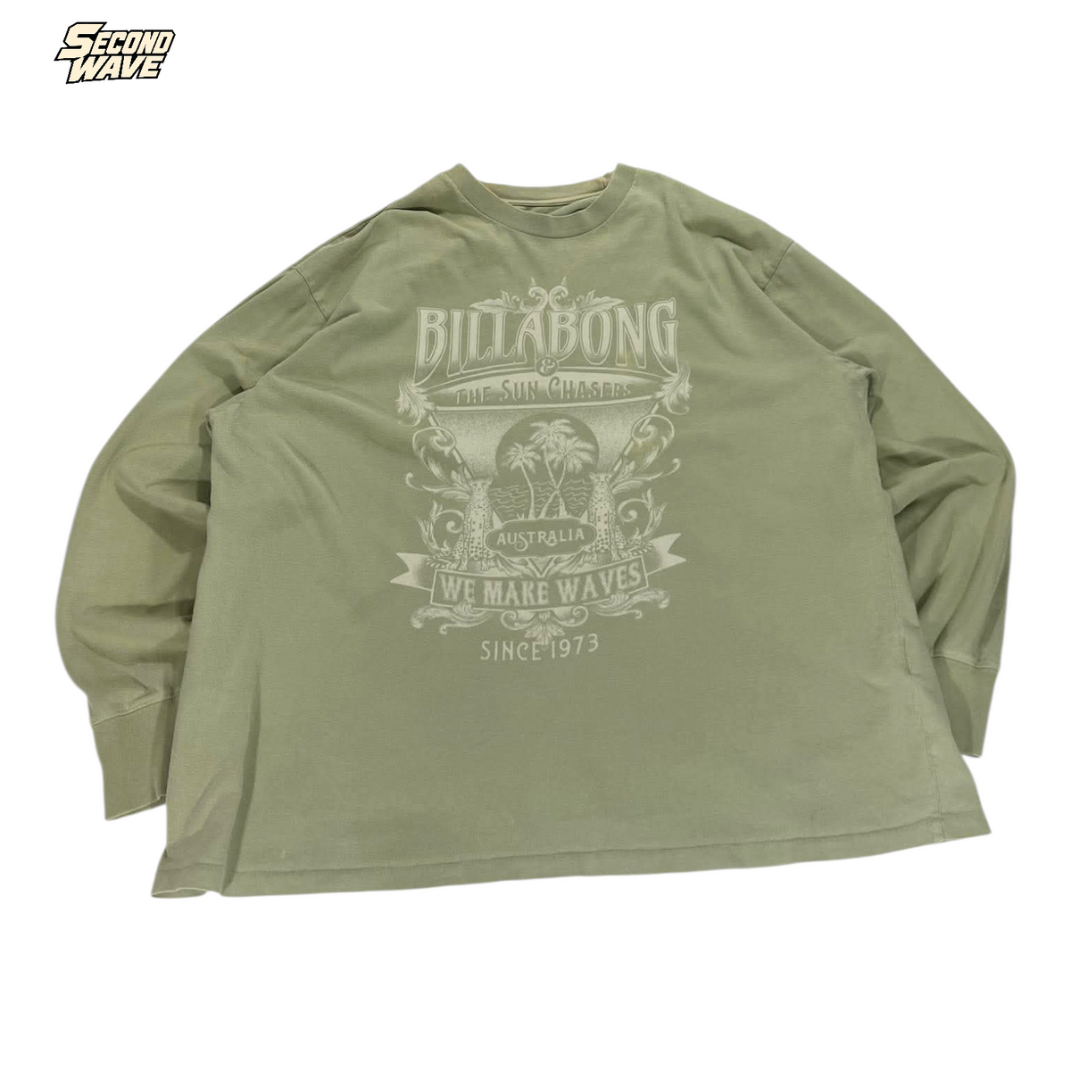 BILLABONG GREEN LONG SLEEVE (10 / XL)