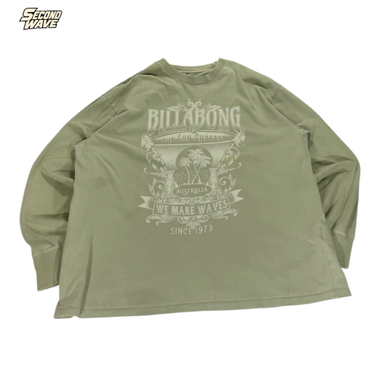 BILLABONG GREEN LONG SLEEVE (10 / XL)