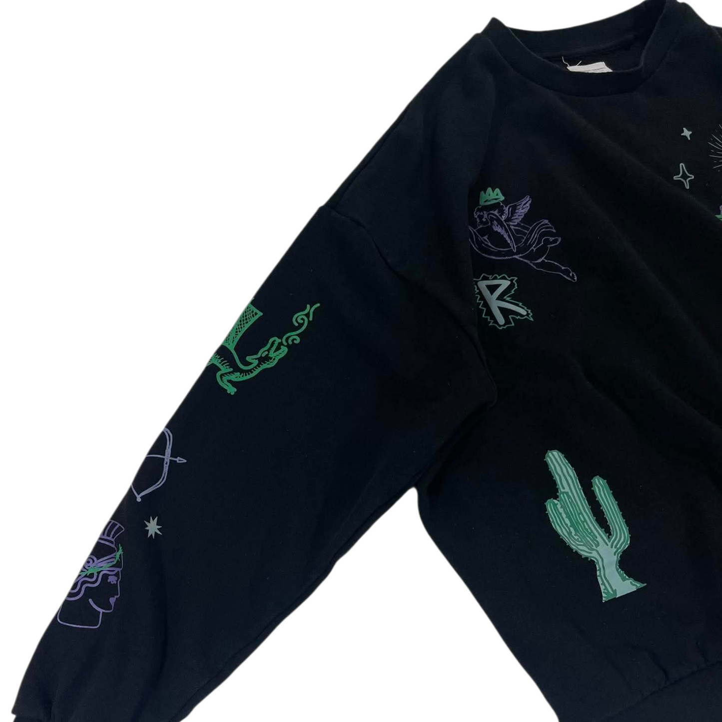 BROTHEDS DESIGN BLACK CREWNECK SWEATSHIRT (M)