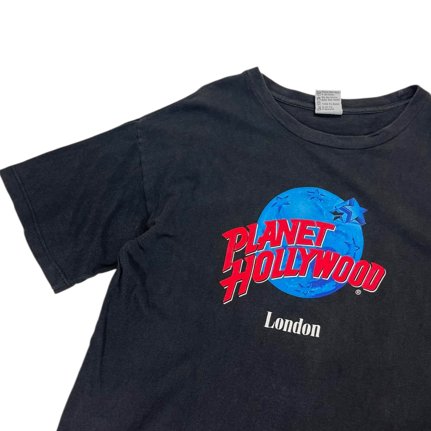 PLANET HOLLYWOOD LONDON BLACK GRAPHIC TEE (L)