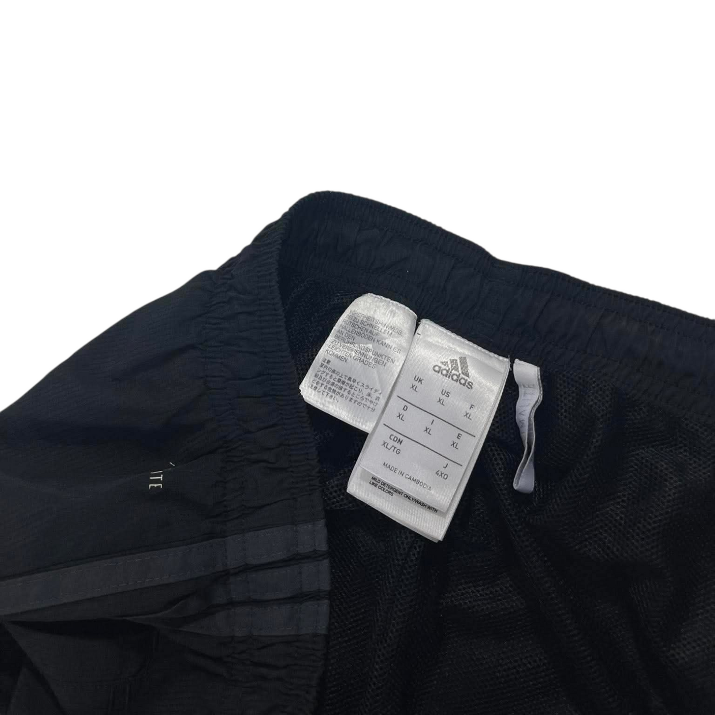 ADIDAS BLACK TRACK PANTS (XL)