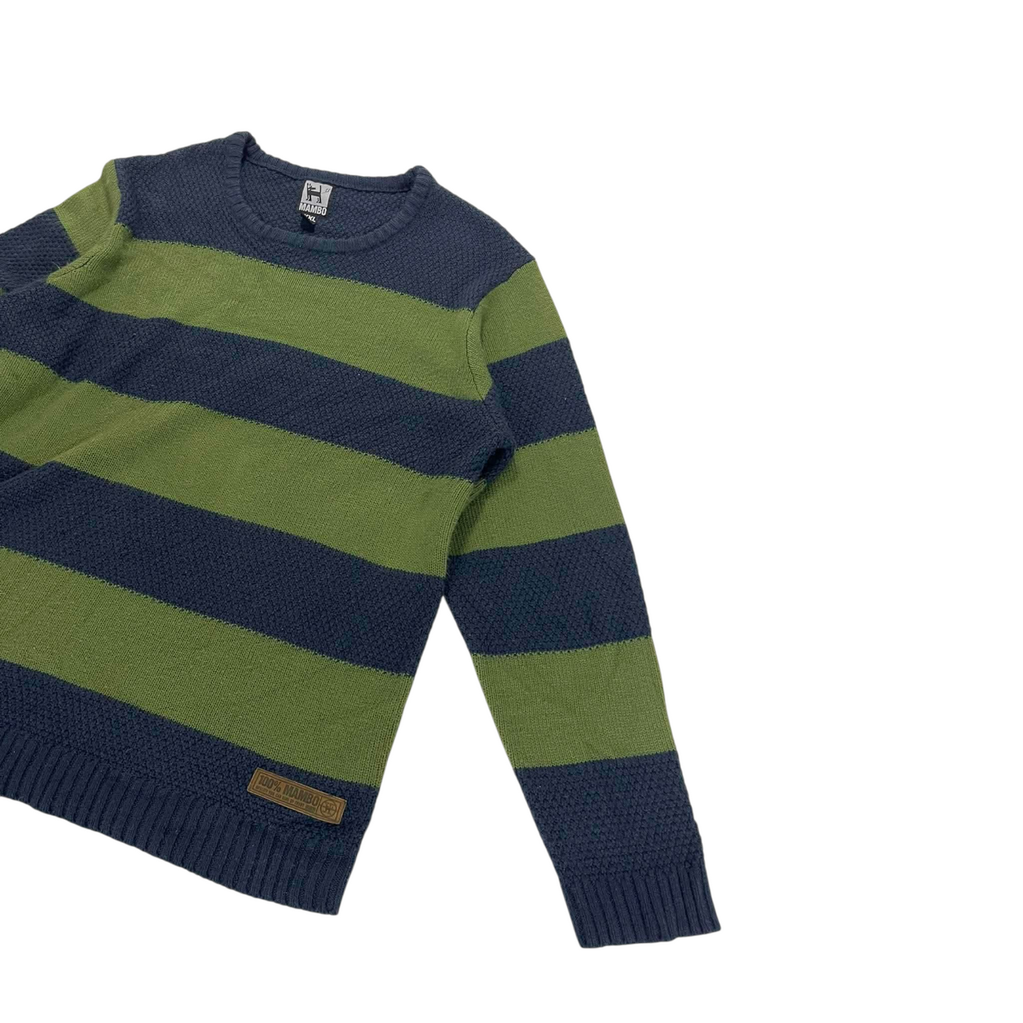 MAMBO GREEN STRIPED SWEATER (L-XL)