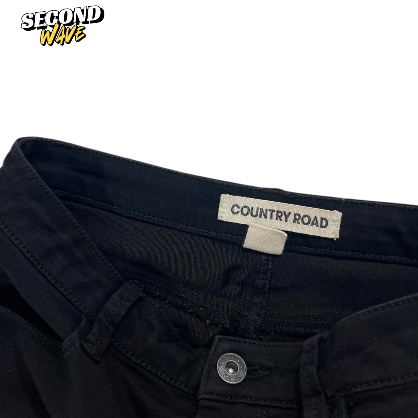 COUNTRY ROAD BLACK STRAIGHT SKINNY LEG PANTS (26)