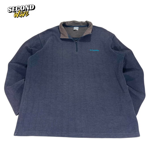 VINTAGE COLUMBIA BLUE QUARTER ZIP (L)