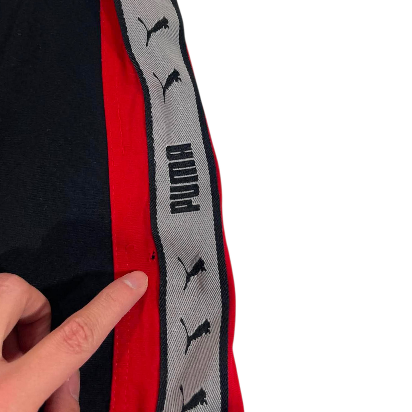 VINTAGE PUMA BLACK BAGGY TRACK PANTS (L) '4