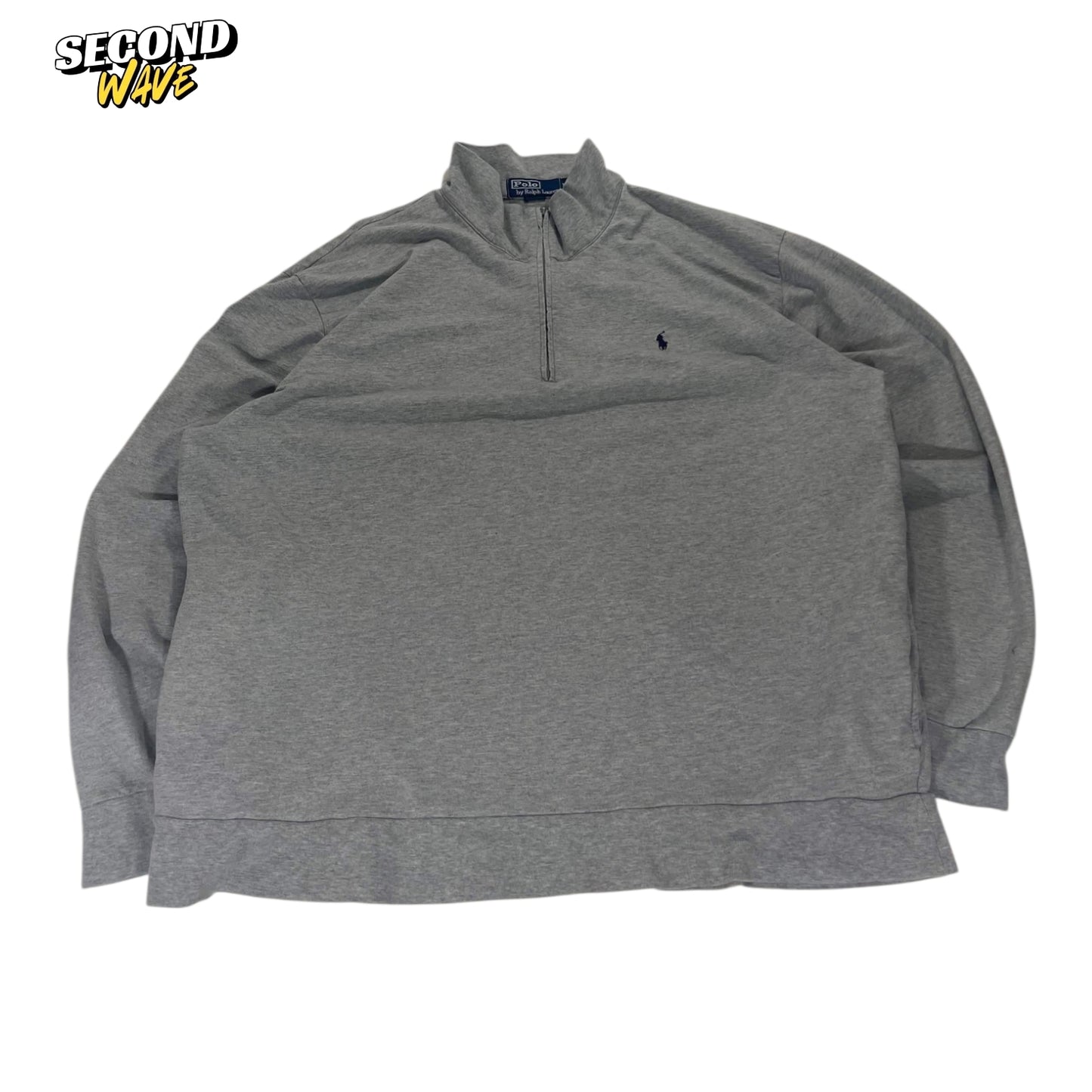 VINTAGE POLO RALPH LAUREN GRAY QUARTER ZIP (XL)
